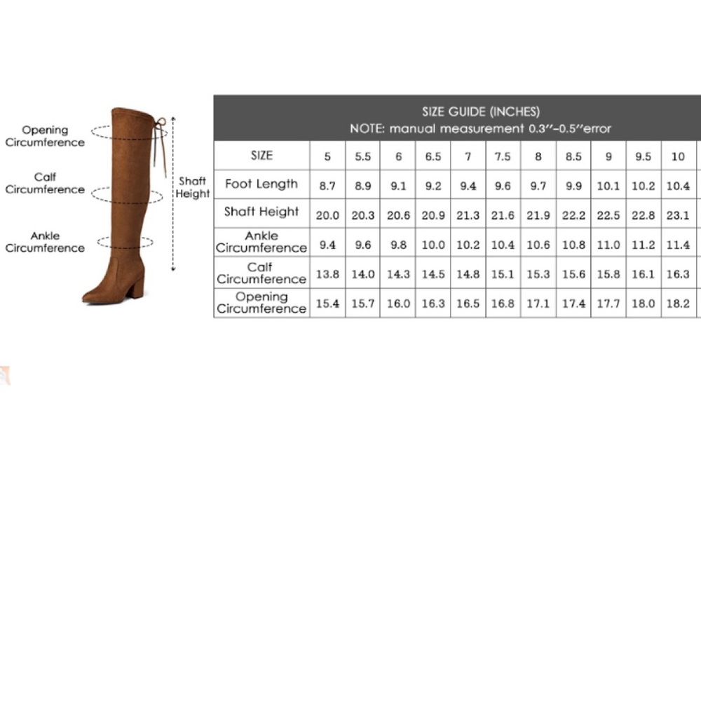 Thigh High Boots Over The Knee Stretch Block Heel - Picture 8 of 8